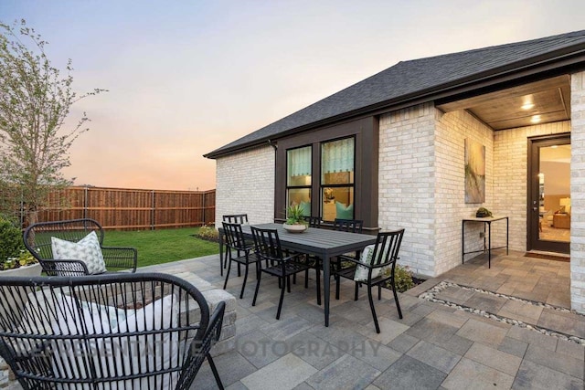 27019 Golden Isle Ln, Katy, TX 77493 - fenced backyard with a patio area and outdoor dining area