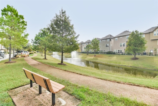 10712 Addicks Oaks Pl, Houston, TX 77043 - view of home's community with a yard, a water view, and a residential view