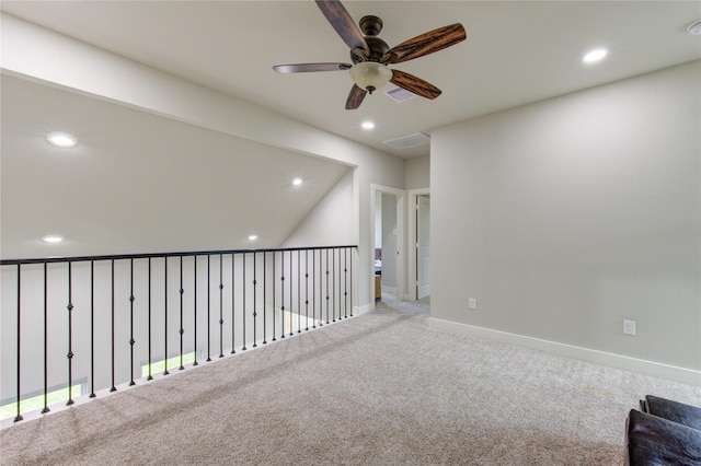 14514 Sanour Dr, Houston, TX 77084 - carpeted spare room featuring ceiling fan, recessed lighting, and baseboards
