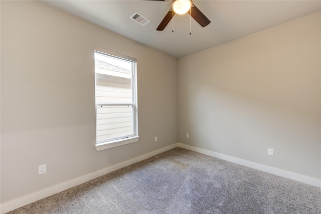 14514 Sanour Dr, Houston, TX 77084 - unfurnished room featuring light colored carpet, ceiling fan, and baseboards