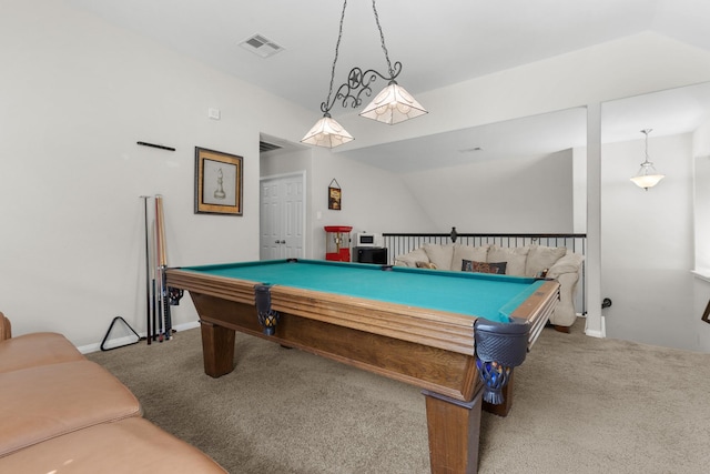 6411 St Placidia Dr, Spring, TX 77379 - recreation room with carpet flooring, billiards, and baseboards