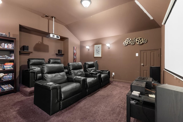 6411 St Placidia Dr, Spring, TX 77379 - cinema room with carpet and vaulted ceiling