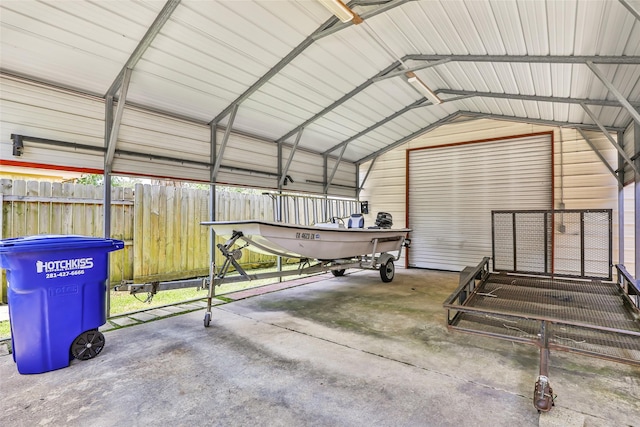 5810 Dixie Ln, Baytown, TX 77523 - garage featuring metal wall