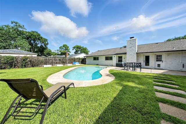 10718 Chevy Chase Dr, Houston, TX 77042 - view of pool featuring a patio and a fenced backyard