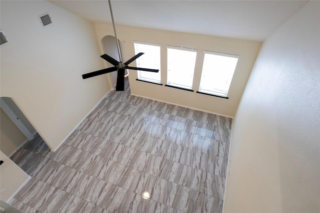 6442 Wilshire Lks, Houston, TX 77040 - unfurnished living room featuring tile patterned flooring