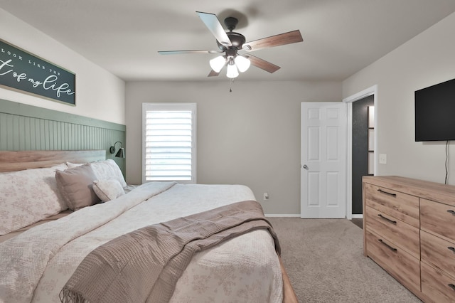 1887 Brushy Cedar Dr, Conroe, TX 77301 - carpeted bedroom featuring ceiling fan