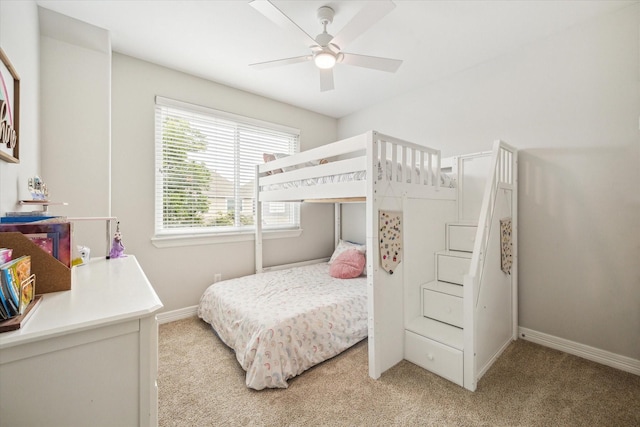 818 Garden Rose Ln, Houston, TX 77018 - bedroom featuring light carpet and a ceiling fan