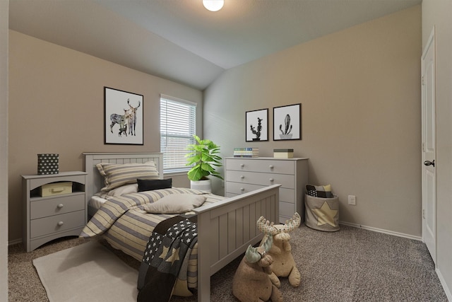13919 Leigh Lake Ln, Conroe, TX 77384 - bedroom with carpet floors and vaulted ceiling