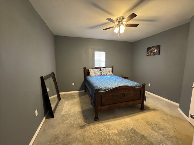000 Old Fm 705, Broaddus, TX 75929 - carpeted bedroom featuring baseboards and a ceiling fan