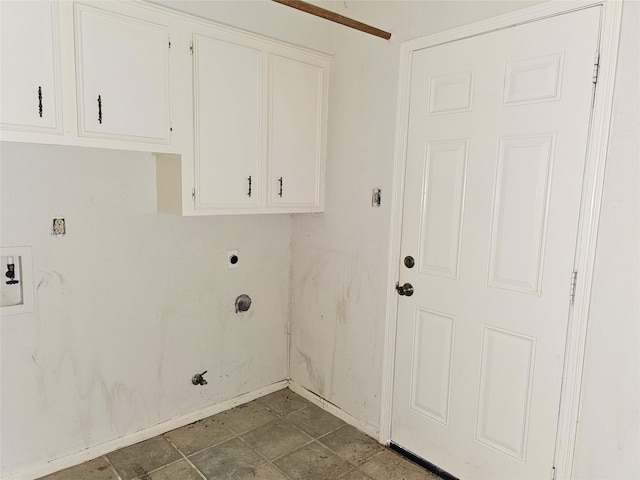 16438 Glenshannon Dr, Houston, TX 77059 - washroom with cabinet space, electric dryer hookup, washer hookup, and stone finish floors