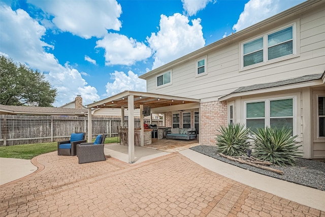 16418 Crawford St, Jersey Village, TX 77040 - view of patio with area for grilling