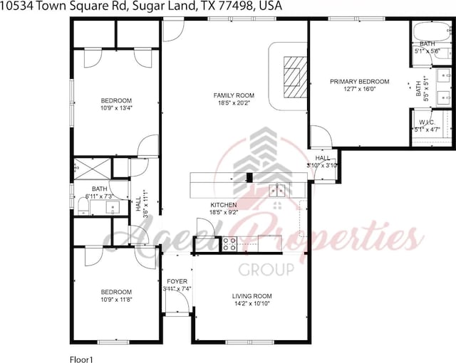 10534 Towne Square Rd, Sugar Land, TX 77498 - floor plan / room layout