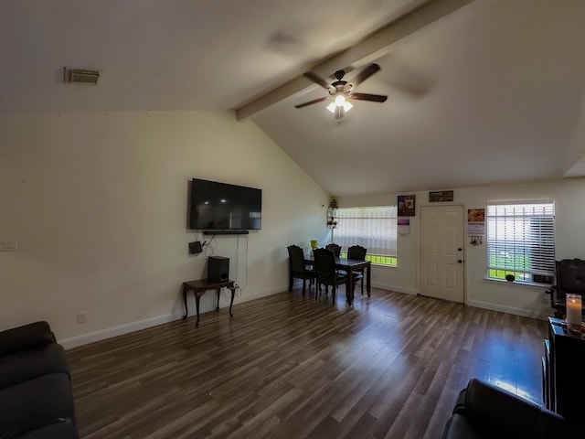 3426 Wuthering Heights Dr, Houston, TX 77045 - living area featuring ceiling fan, wood finished floors, and baseboards