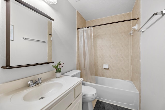 18206 Eton Ridge Ct, Richmond, TX 77407 - full bathroom featuring toilet, vanity, and shower / tub combo