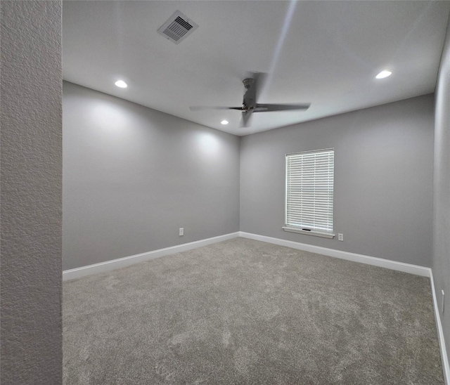 6502 Trail Valley Way, Houston, TX 77086 - spare room with ceiling fan, carpet, recessed lighting, and baseboards