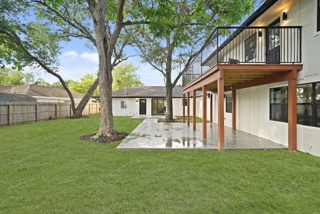 4813 Hummingbird St, Houston, TX 77035 - fenced backyard with a patio area and a wooden deck