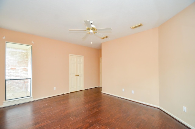 14403 Reissen Ln, Houston, TX 77069 - unfurnished room featuring wood finished floors, ceiling fan, and baseboards