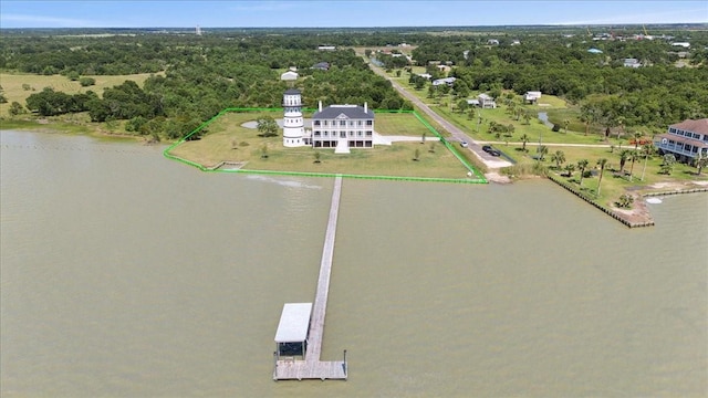 111 Poncho St, Anahuac, TX 77514 - drone / aerial view of a large body of water