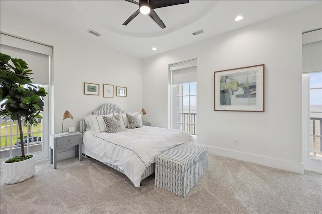 111 Poncho St, Anahuac, TX 77514 - bedroom with carpet floors, multiple windows, recessed lighting, and baseboards