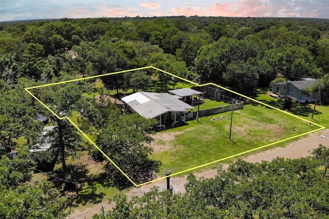 712 Birch Hollow Dr, Somerville, TX 77879 - view of subject property featuring a heavily wooded area and property boundaries highlighted