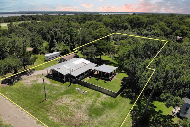 712 Birch Hollow Dr, Somerville, TX 77879 - view of property location featuring a heavily wooded area and property parcel outlined