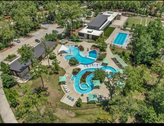 148 Gray Pine Grove Way, Conroe, TX 77318 - bird's eye view of a pool