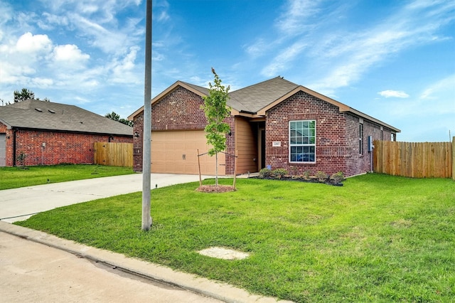 22807 Gentle Shadow Dr, Hockley, TX 77447 - view of front facade featuring brick siding, driveway, and a garage