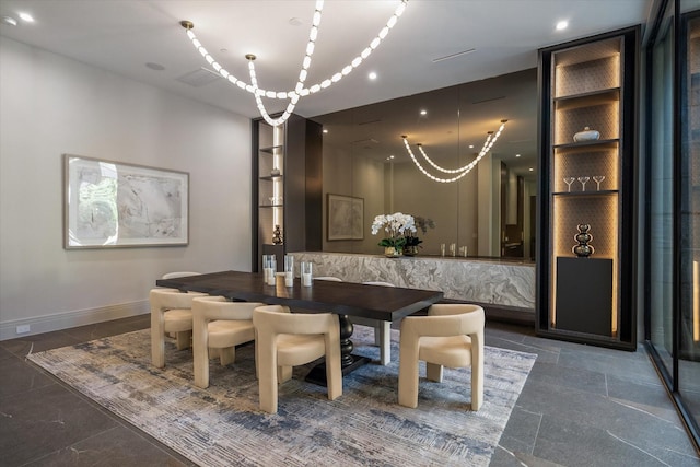 9010 Memorial Dr, Houston, TX 77024 - dining space with baseboards and recessed lighting
