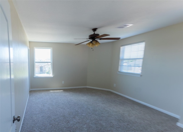 5123 Harbor Palm Dr, Rosenberg, TX 77469 - unfurnished room featuring ceiling fan, carpet floors, and baseboards