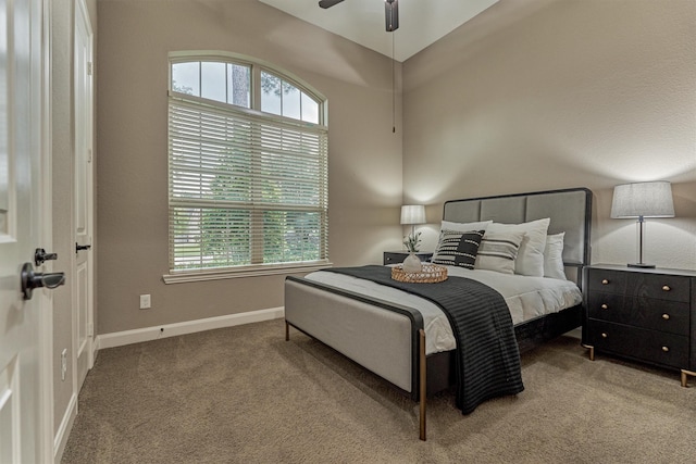 114 Cedar Brush Ct, Montgomery, TX 77316 - carpeted bedroom featuring multiple windows, baseboards, and ceiling fan