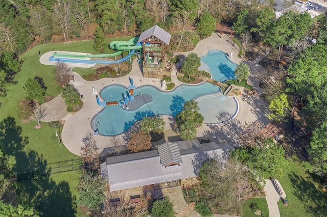 114 Cedar Brush Ct, Montgomery, TX 77316 - bird's eye view of a pool area