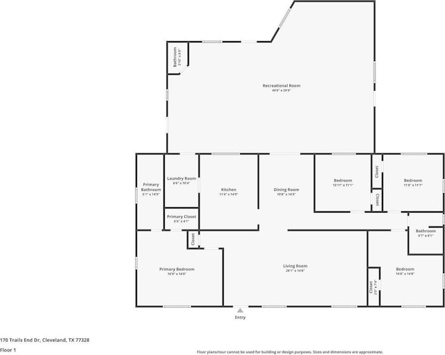 170 Trails End Dr, Cleveland, TX 77328 - view of property floor plan