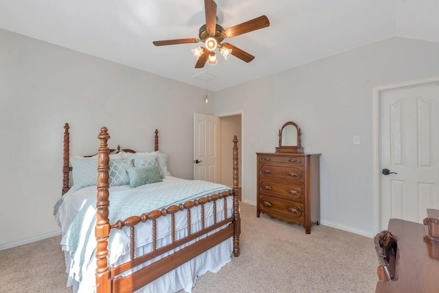 126 S Bluff Creek Cir, The Woodlands, TX 77382 - bedroom with light carpet and a ceiling fan