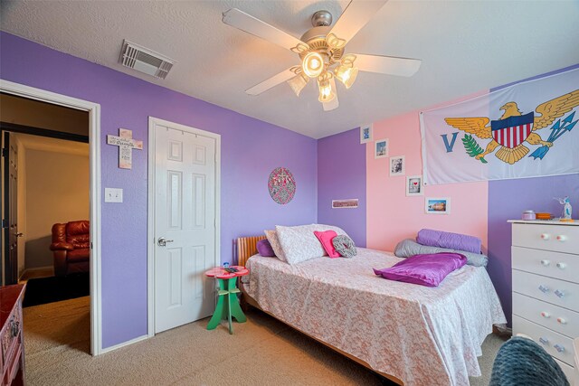 17810 Laurelton Dr, Humble, TX 77396 - carpeted bedroom featuring ceiling fan