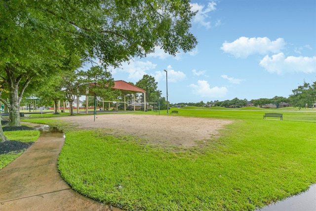 11510 Amber Canyon Dr, Houston, TX 77095 - view of community with volleyball court and a lawn