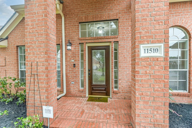 11510 Amber Canyon Dr, Houston, TX 77095 - property entrance with brick siding