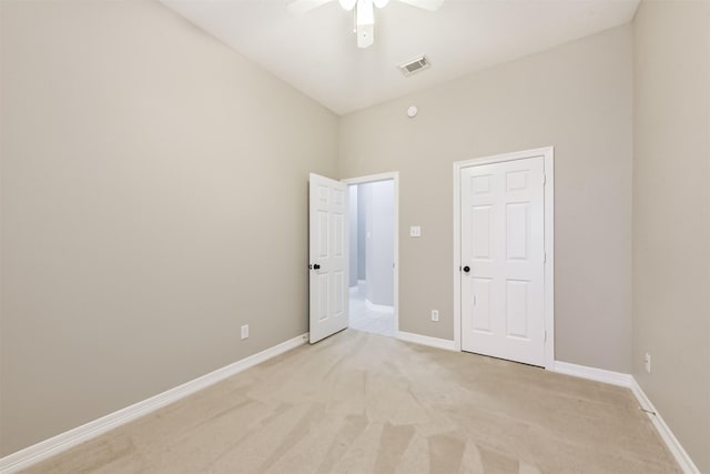 11510 Amber Canyon Dr, Houston, TX 77095 - unfurnished bedroom with light colored carpet and ceiling fan