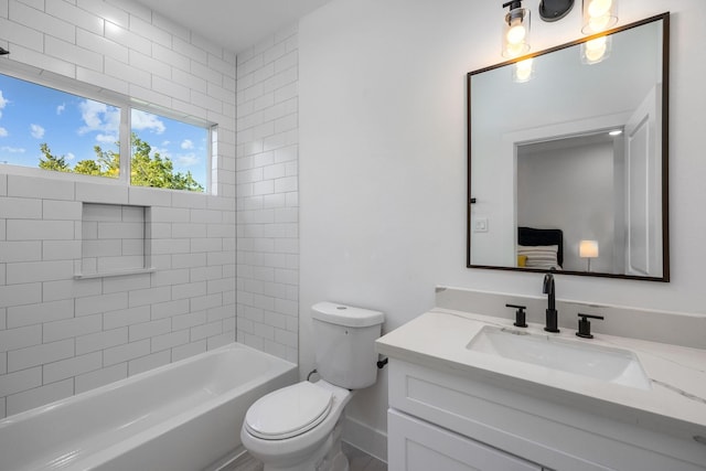 1711 Bardwell St, Houston, TX 77009 - full bath with vanity, toilet, and shower / washtub combination