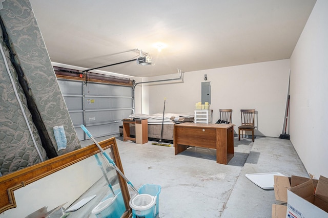 6843 Oaken Gate Way, Humble, TX 77338 - garage with a garage door opener and electric panel