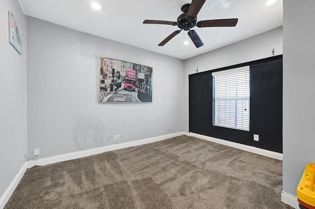 11703 Teaneck Dr, Houston, TX 77089 - carpeted spare room featuring ceiling fan and baseboards