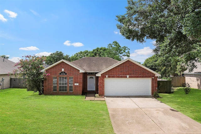 21055 Southern Colony Ct, Katy, TX 77449 - view of front of property featuring brick siding, a garage, concrete driveway, and a shingled roof