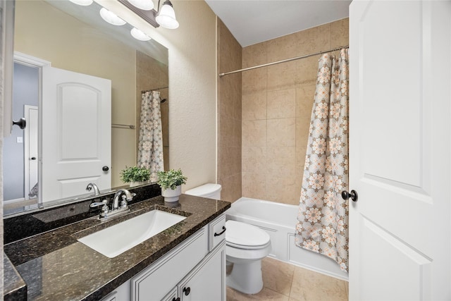 122 Cheswood Forest Dr, Montgomery, TX 77316 - full bath featuring vanity, shower / bathtub combination with curtain, and tile patterned flooring