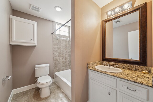 11315 S Main St Unit 1205, Houston, TX 77025 - bathroom with vanity, tile patterned floors, and bathtub / shower combination