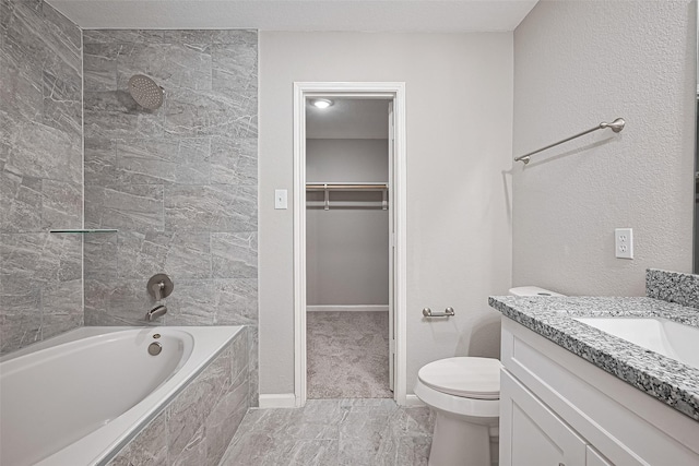 6723 Green Pear Ln, Houston, TX 77049 - full bathroom with vanity, tub / shower combination, and a walk in closet