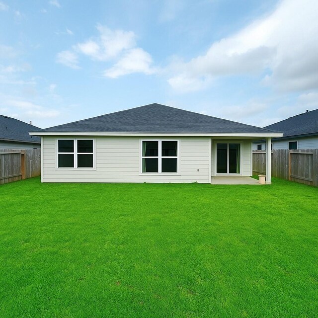 1114 Cattle Chute Ct, Rosharon, TX 77583 - rear view of house with a patio and roof with shingles