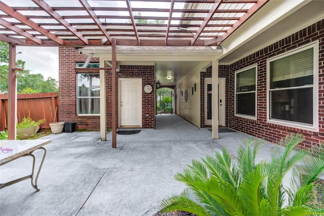 8034 High Hollow Ln, Houston, TX 77070 - view of patio with a pergola