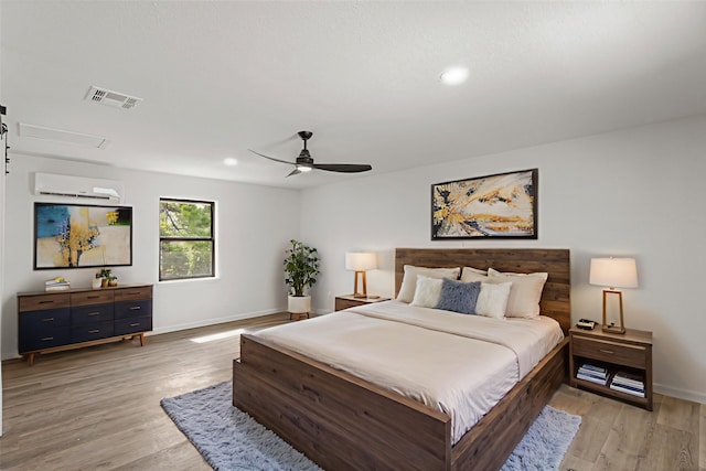 5302 Wigton Dr, Houston, TX 77096 - bedroom with light wood finished floors, ceiling fan, and recessed lighting