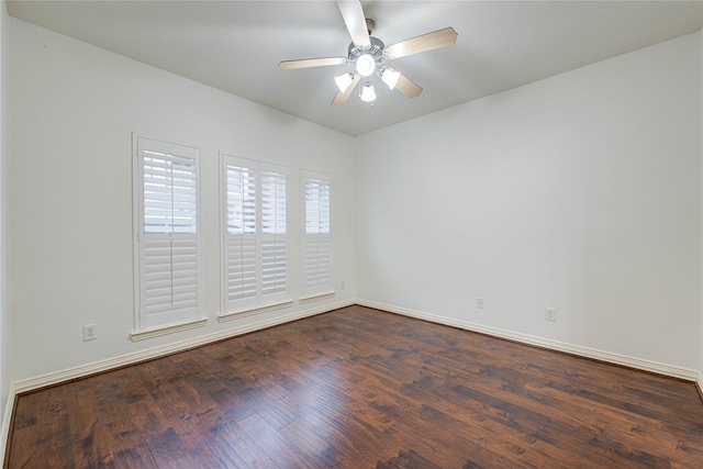 7115 Laguna Villas, Houston, TX 77036 - unfurnished room with dark wood-type flooring and a ceiling fan