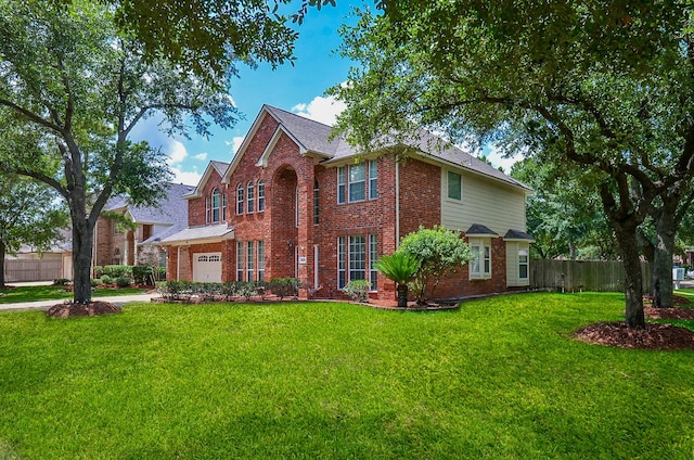 16210 S Temple Dr, Houston, TX 77095 - view of front of property with brick siding, an attached garage, and driveway