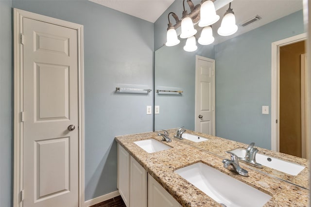 1431 Hidden Terrace Dr, Sugar Land, TX 77479 - bathroom with double vanity and wood finished floors